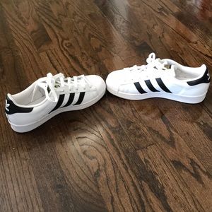 Adidas Superstars in white